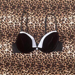 b&w black tie maiden demi bra